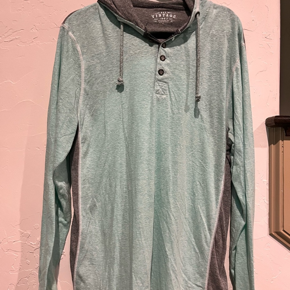 BKE Mint and Gray Hoodie Shirt